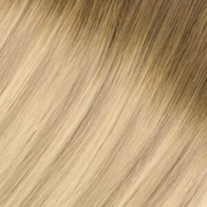 invisible clip in volumizer dark rooted bleach blonde